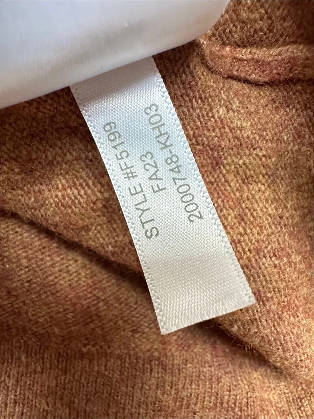 J.Crew Teddie Merino Wool Blend Sweater Small Rust Brown Camel Crewneck Pullover